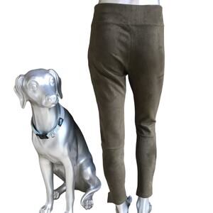 Splendid Faux Suede Pull on Skinny Green High Rise Pants Women’s Size Large